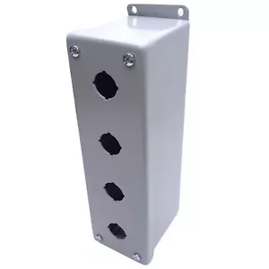 Caja pulsador nVent Hoffman E4PBGXM 13531, 4 orificios, ø22,5 mm, acero - Imagen 1 de 5