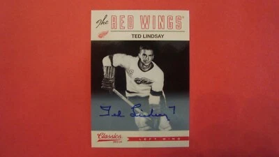 2012 13 Panini Classics Signature  #145 Ted Lindsay Autograph Detroit Red Wings - Image 1 of 4