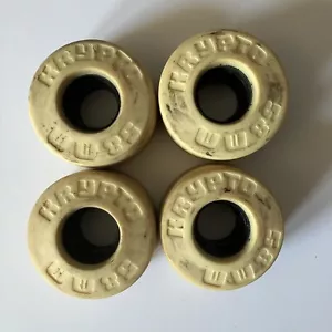 Vintage Kryptonics Kryptos Wheels Roller Skate Skateboard 57mm White Set Of 4 - Picture 1 of 7