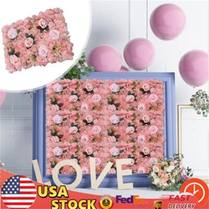 12x Panel de Pared Flor Artificial Floral Telón de Fondo Deco Hágalo Usted Mismo para Boda Fiesta - Imagen 1 de 12