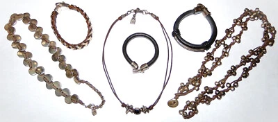 LOTE Uno de 50 Collares y Pulseras Tono Plata Joyería Lote De 6 Foto 1 de 4