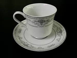 Wade Diane Pattern Fine Porcelain China Footed Tea Cup And Saucer Japan EUC - Picture 1 of 6