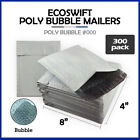 300 #000 4 X 8 Ecoswift Poly Bubble Mailers Padded Envelope Shipping Supply Bags
