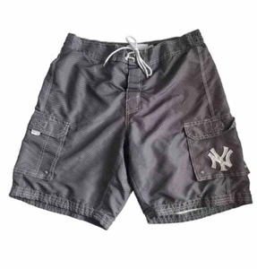 New York Yankees G-III Carl Banks Swim Board Short Trunk Black Gray Print Size L - Picture 1 of 7