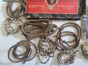 Knot Tying Ropes BSA Vtg Boy Scouts Of America How-To Official Kit Nylon Booklet