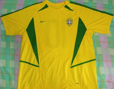 Camiseta Maglia Trikot Shirt BRAZIL Nike Size XL Year 2002 Nº 10 Vintage - Imagen 1 de 4