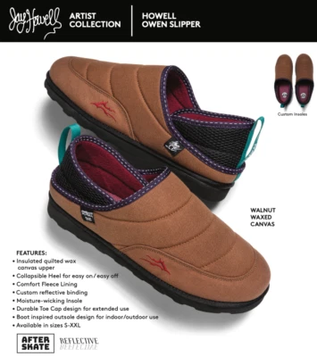 Zapatillas sin cordones Lakai x Jay Howell Owen de lona marrón encerada Foto 1 de 4