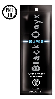 Power Tan Super Black Onyx 20ml Sachet NON Tingle Tanning Sunbed Lotion Cream