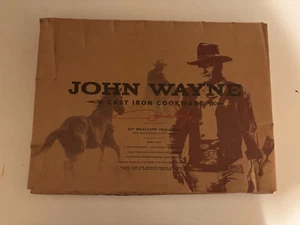 2016 John Wayne Cast Iron Cookware 10" Shallow Grill Pan Box Included - Picture 1 of 4