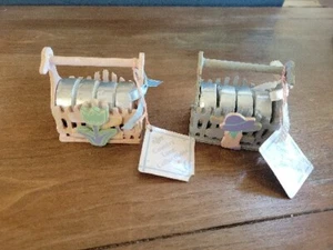 Vintage Russ Country Lane Collectibles Basket Tealight Storage Duck Tulip... - Picture 1 of 16