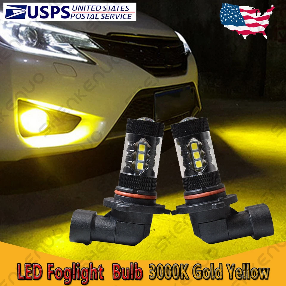 Para Pontiac Vibe 2003-2008 - 2 piezas amarillo dorado 9006 LED bombillas antiniebla lámpara 80W Foto 1 de 4