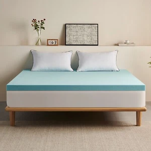 Memory Foam Topper - Medium Firm 2 Inch Cooling Topper Pad for Pressure Relief - Picture 1 of 7