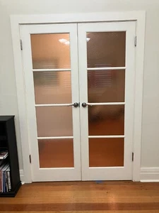Art Deco Double Doors. Circa 1950. Opening size: 1375(W) x 2050 (H) x 35 - Picture 1 of 1