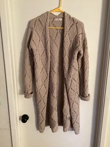 Women "Moon & Madison" tan,knit long sleeve open cardigan sweater. Size XS P.O - Picture 1 of 2