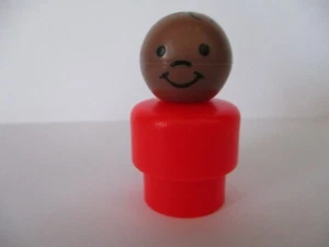 Vintage Fisher Price Little People African American Boy/ Orange Body #170 - Picture 1 of 5