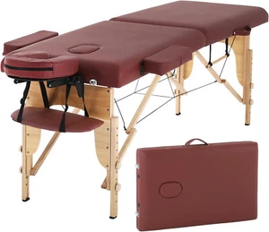 Massage Table Massage Bed Spa Bed 73" Long Portable 2 folding W/ Carry Case - Picture 1 of 7