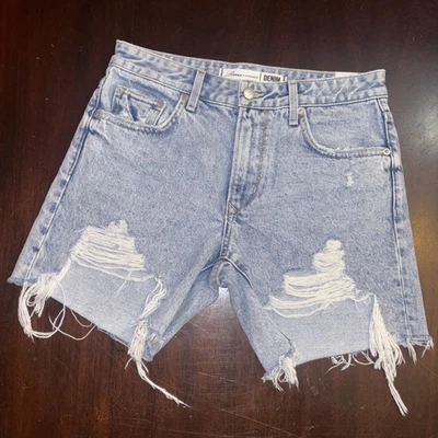 Pantalones Cortos Denim Dylan Boyfriend Lovers + Friends Talla 26 Distressed Savona Lavado-USADOS EN EXCELENTE ESTADO Foto 1 de 4