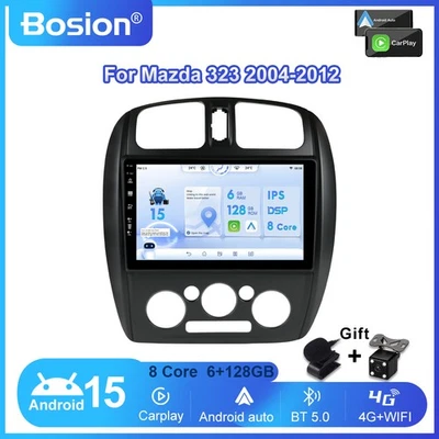 9" For Mazda 323 2004-2012 Android 15 Auto Car Stereo Radio GPS Navi Carplay SWC - image 1 of 4