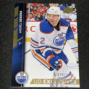 ANDREJ SEKERA Exclusive #d/100 2015-16 UD Exclusives #325 Free Comb Ship - Picture 1 of 3
