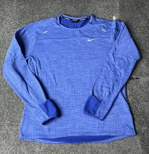 Camiseta de entrenamiento Nike Therma Fit Repel Element para hombre grande azul manga larga - Imagen 1 de 14