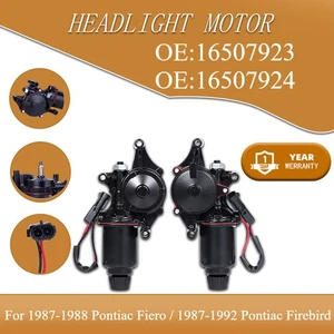 2X Headlight Headlamp Motor For Pontiac Fiero 87-88 And Firebird 87-92 LH RH - Picture 1 of 6