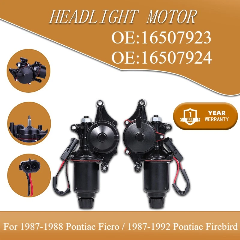 2X Headlight Headlamp Motor For Pontiac Fiero 87-88 And Firebird 87-92 LH RH - Image 1 of 4