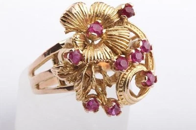 Rubin Ring 18k 750 er Rose Gold Rotgold Gr 55 Top! * - Bild 1 von 4