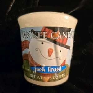 YANKEE CANDLE White Votive Jack Frost Super RARE - Picture 1 of 3