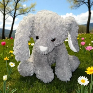 Walmart Plush Bunny Rabbit Curly Brown 10" Stuffed Animal Nursery Baby Shower - Picture 1 of 12