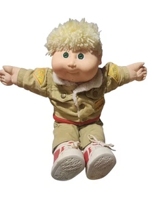 Vintage 1989 Cabbage Patch Kinder Junge Puppe blonde Haare grüne Augen Coleco - Bild 1 von 7