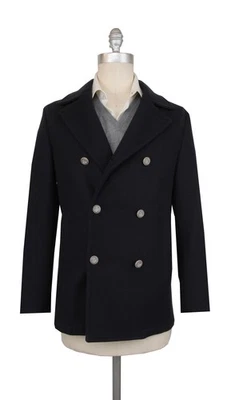 Kiton Dark Blue Wool Solid Coat - 34/44 - (KT37244) - Image 1 of 4