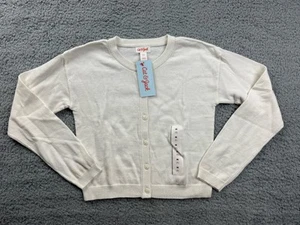 Cat & Jack Girl's Size Medium (8) Button Front Cardigan Sweater Cream - Picture 1 of 8