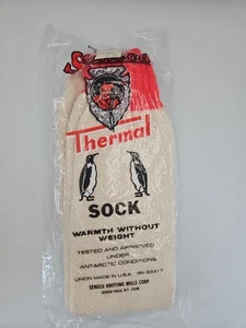 Calze termiche tubolari Seneca anni 80 vintage retrò extra spesse 10-13 100% cotone USA - Foto 1 di 5