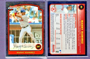 2003 BOWMAN CHROME REFRACTOR PARALLEL #83 MANNY RAMIREZ RED SOX CENTERED SP - Picture 1 of 1