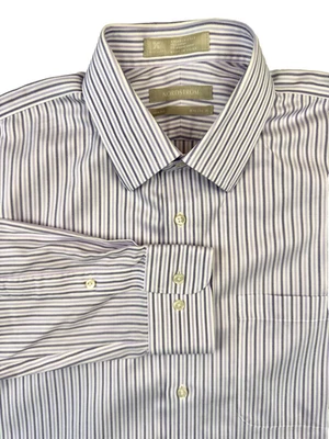 Camisa de vestir Nordstrom con ajuste púrpura a rayas - Talla 15,5 34/35 - Sin arrugas Foto 1 de 4