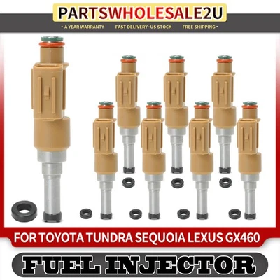 8x Fuel Injector for Toyota Tundra 2009-2021 Sequoia 2008-2022 Lexus LX570 GX460 - Image 1 of 4