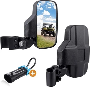 UTV Rear Side View Mirrors Compatible with 2015+ Polaris Ranger 570 900 XP 1000/ - Picture 1 of 8