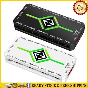 1 To 9 3 in 1 PWM ARGB Fan Hub Splitter Magnetic Suction Hub with Remote(White) - Bild 1 von 8