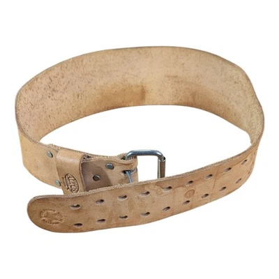 Cinturón de levantamiento de pesas de cuero Atlus grande 34-42 doble punta vintage Foto 1 de 4