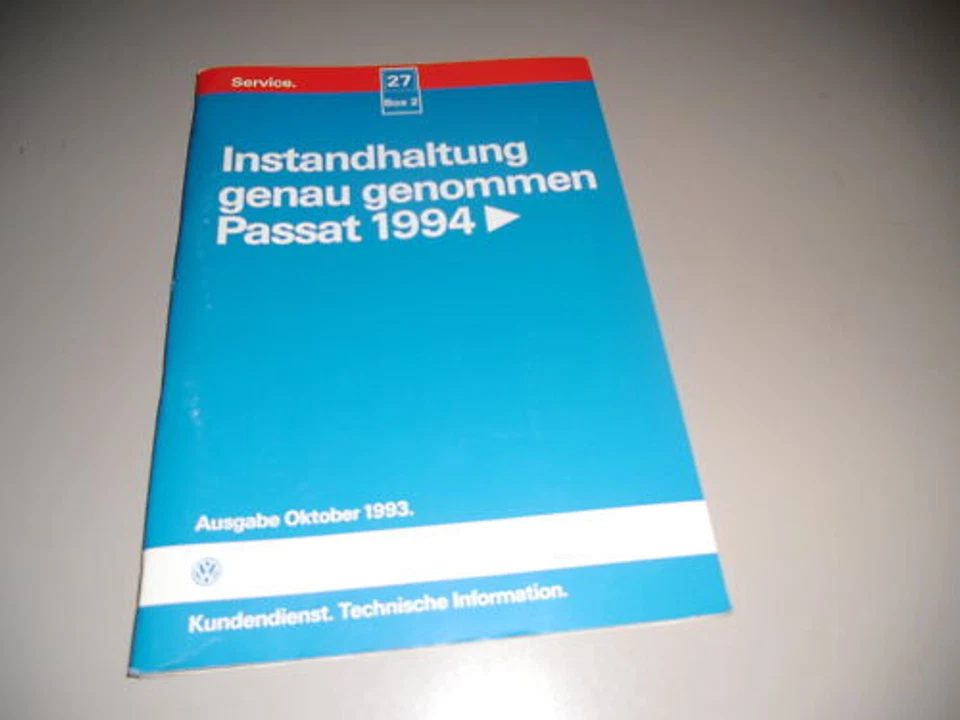 Manual de Taller Mantenimiento VW Passat B4 10/1993 - Imagen 1 de 1