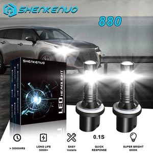 2PC 880 LED Fog Light Bulb DRL 6000K White High Power 890 892 893 899 Combo - Picture 1 of 10
