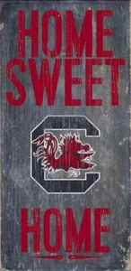 South Carolina Gamecocks Home Sweet Home Wood Sign 12" x 6" [NEW] Man Cave Wall - Picture 1 of 1