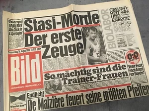 Bildzeitung BILD 16.08.1990 * al 30. 31. 32 Cumpleaños * Asesinatos de la Stasi - Imagen 1 de 1