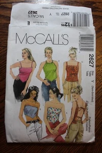 McCall's 2627 Pattern Tops Scarf Halter Back Tie Blouses Sizes XS S M UNCUT - Picture 1 of 3