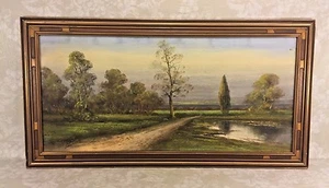 Pastellgemälde Dirt Lane Weidelandschaft Attrib to Walter Ashbaugh School - Bild 1 von 10