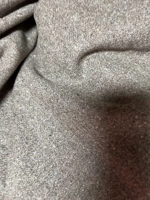 Vintage Brown Gray Mélange TWEED WOOL BLEND? FABRIC MEDIUM WEIGHT 22"L X60"W - Image 1 of 4
