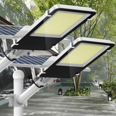 Solar Basketball Court Lights Outdoor Courtyard Solar Bright Aluminum 2 PACK - Image 1 of 4
