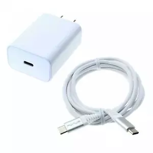 18W FAST HOME PD CHARGER TYPE-C 6FT LONG USB CABLE POWER CORD for PHONES TABLETS - Picture 1 of 6