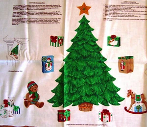 Christmas Sweat Shirt Wall Hanging Appliqués Panel Trees 2 Sizes VIP Cranston  - Picture 1 of 3