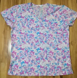 I Heart scrubs Butterfly top, pre-owned size medium - Picture 1 of 4